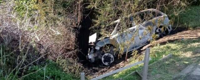 В Саратове водитель иномарки съехал в кювет и погиб в загоревшейся машине