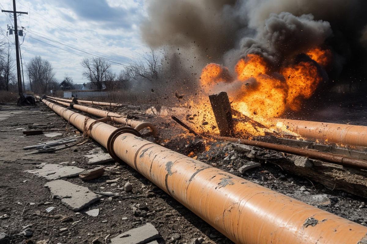 В станице Кущевской обломки дронов ВСУ повредили два дома и газовую трубу