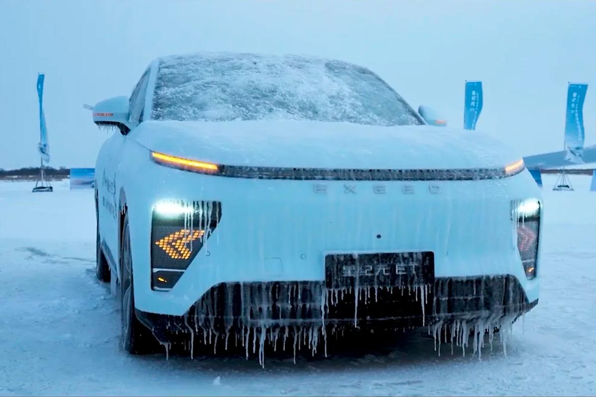 Электромобиль Exeed Exlantix прошел экстремальные испытания при минус 30 градусах