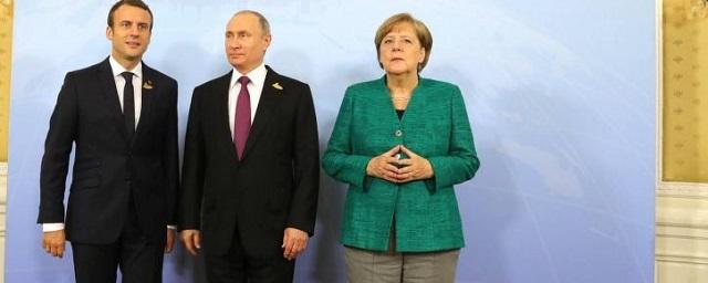 Путин встретился с Меркель и Макроном перед «нормандским саммитом»