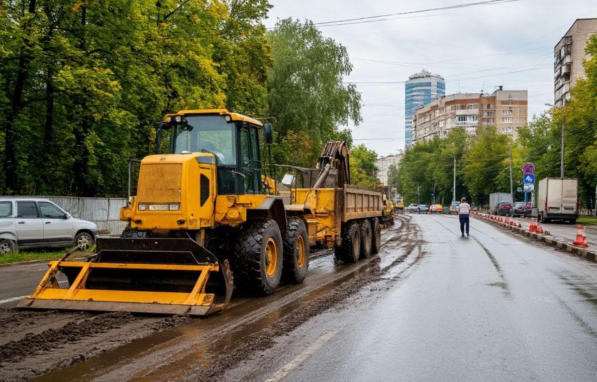 В центре Саранска ограничили движение транспорта из-за дорожного ремонта
