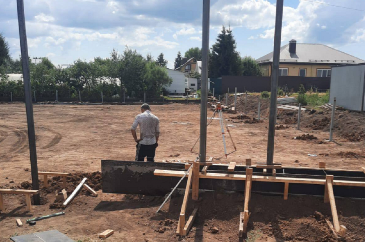 В Лаишевском районе началось строительство новой двухэтажной мечети, финансируют объект местные жители
