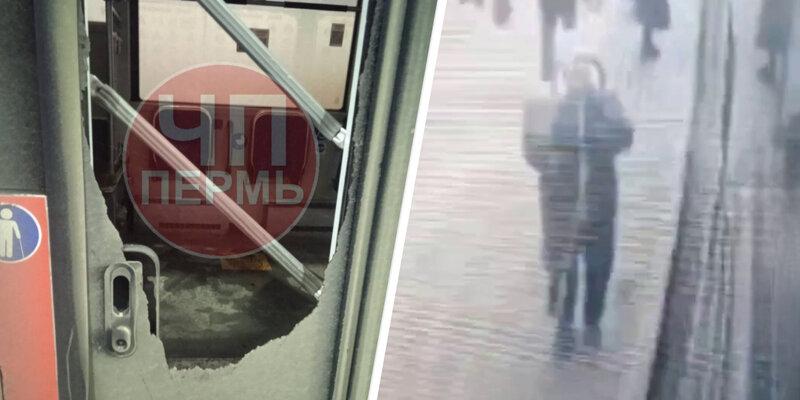 В Перми агрессивная женщина разбила дверь в автобусе