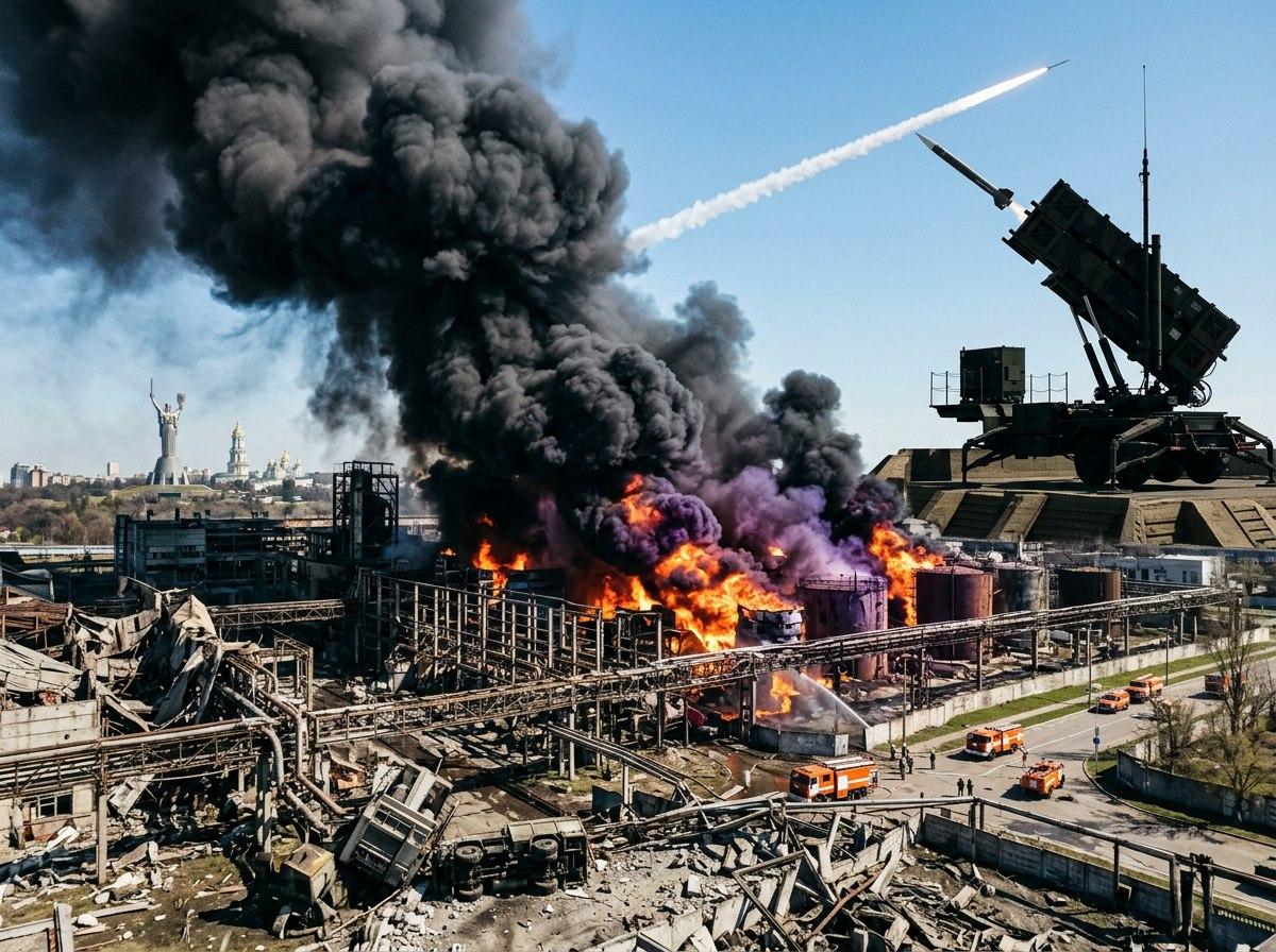 Горят заводы по всей Украине. Хвалёный Patriot не помог. Сможет ли Запад накрыть Киев от ракет?