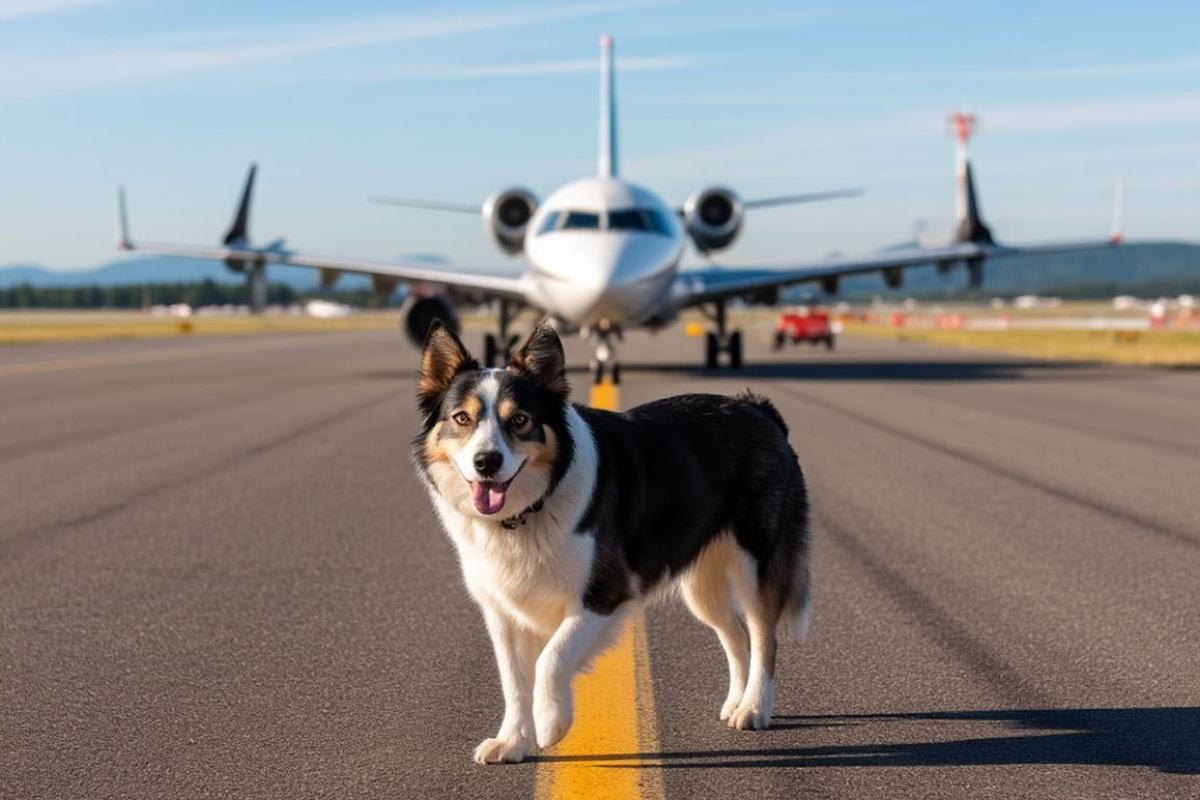 В Толмачево самолет пошел на второй круг из-за собаки на полосе