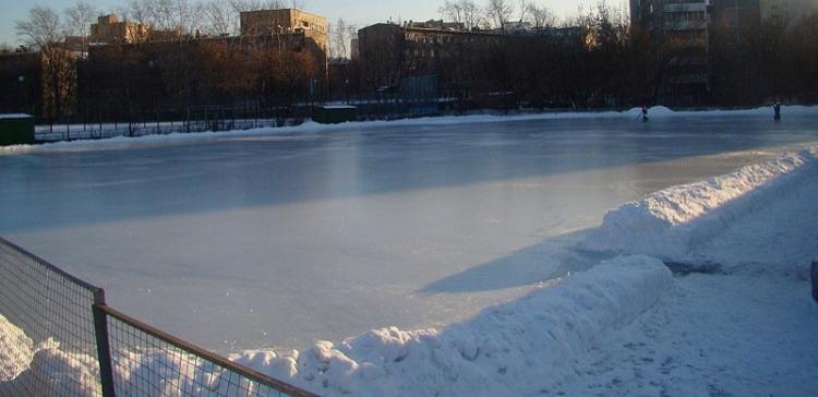 В Воронеже у парка «Дельфин» открыли каток