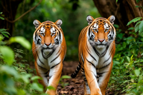 В Индии тракторист отбил у двух тигров корову