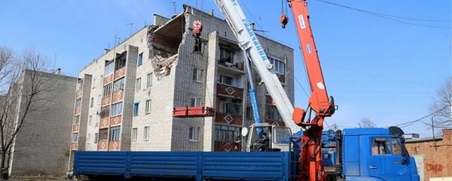 В Тульской области сносят стену взорвавшегося жилого дома