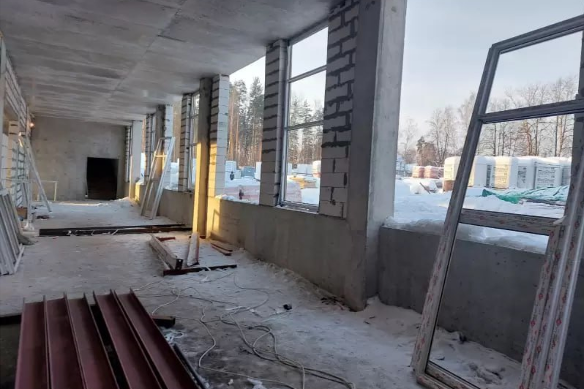 В Пушкине продолжается строительство школы на 550 мест