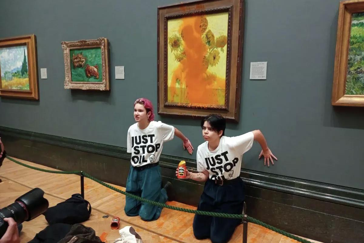 London convicted activists who defaced a Van Gogh painting