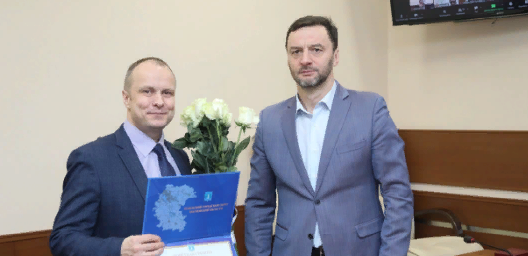 Глава Раменского г.о. Виктор Неволин поздравил с днем рождения директора Раменской службы спасения
