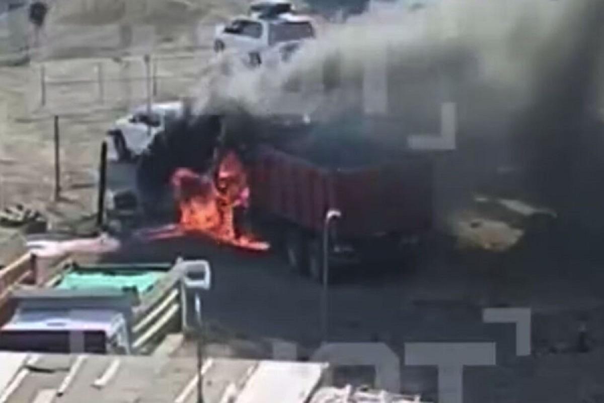 В Москве произошел взрыв грузовика