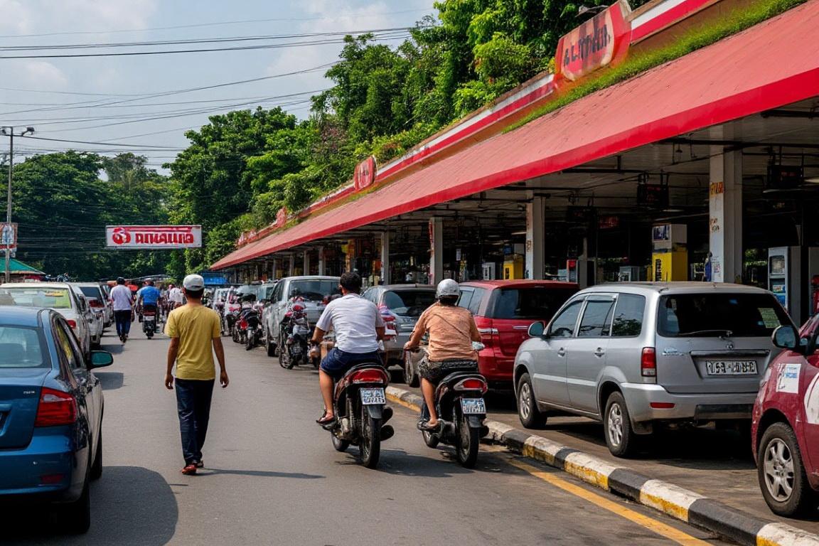 «Километровые очереди и паника»: в Таиланде топливо взлетело в цене на 22%, туристы рванули на заправки ночью