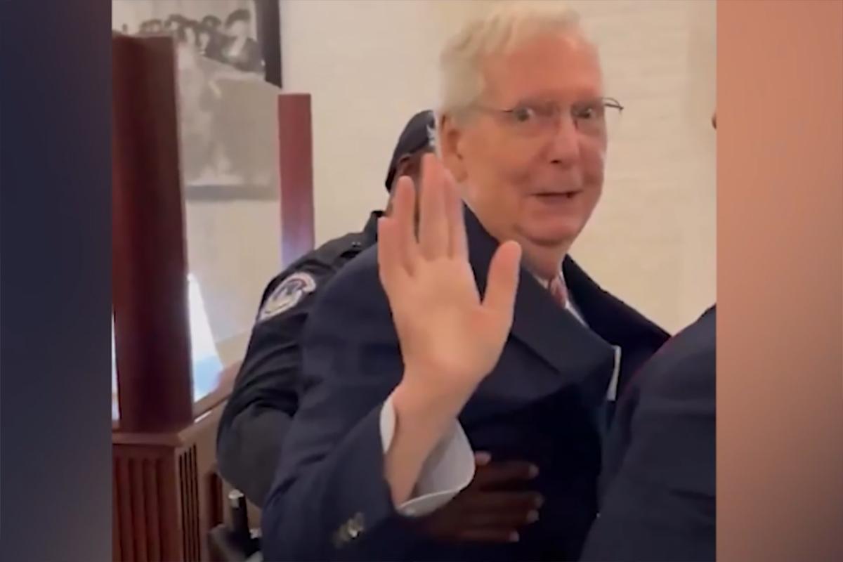 Сенатор США Макконнелл упал вместо ответа на вопрос о мигрантах