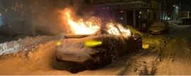 В Уфе сгорел Porsche Panamera предпринимателя, сотрудничающего с администрацией Хабирова