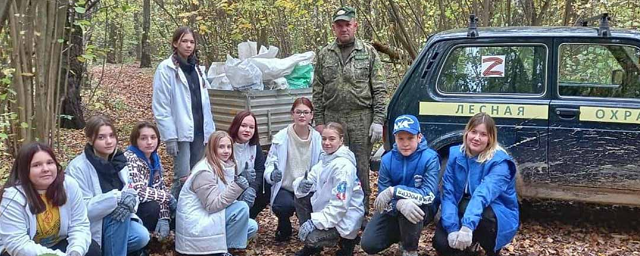 Лесничие и молодогвардейцы привели в порядок лес у поселка Горка в Раменском г.о.