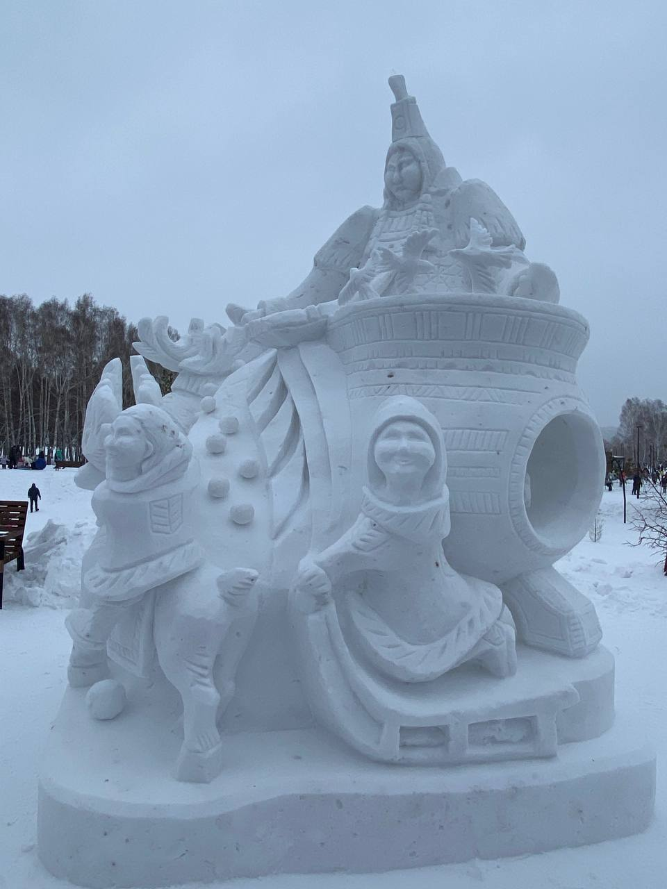 В Новосибирске подвели итоги конкурса снежных скульптур
