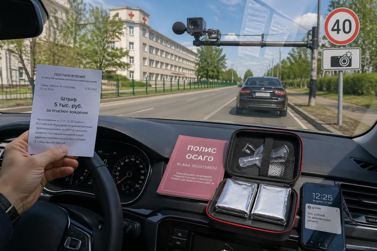 Новые штрафы для водителей с мая. Изменится почти всё: от аптечки до резины. Вы готовы к этому?