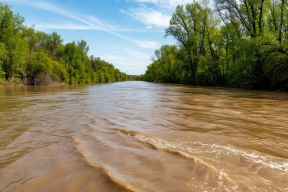Плавающий транспортер МЧС прошёл испытания на водохранилище под Курском