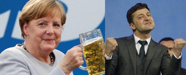 Меркель поздравила Зеленского с победой на выборах президента Украины
