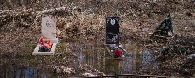 В Новосибирске на кладбище «Южное» затопило десятки могил