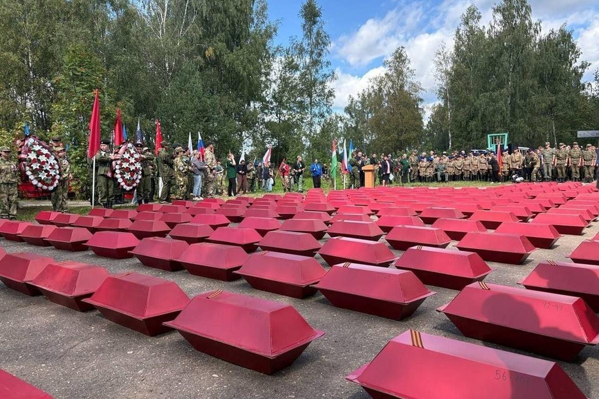 В Калужской области захоронили останки почти 200 красноармейцев