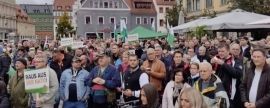 Митинги против антироссийских санкций прошли в Саксонии в немецком городе Цвиккау