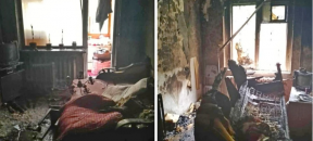 В многоквартирном доме в Уфе из-за крупного пожара полопались стекла в окнах