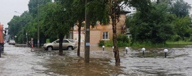 В Приморье река Соколовка вышла из берегов