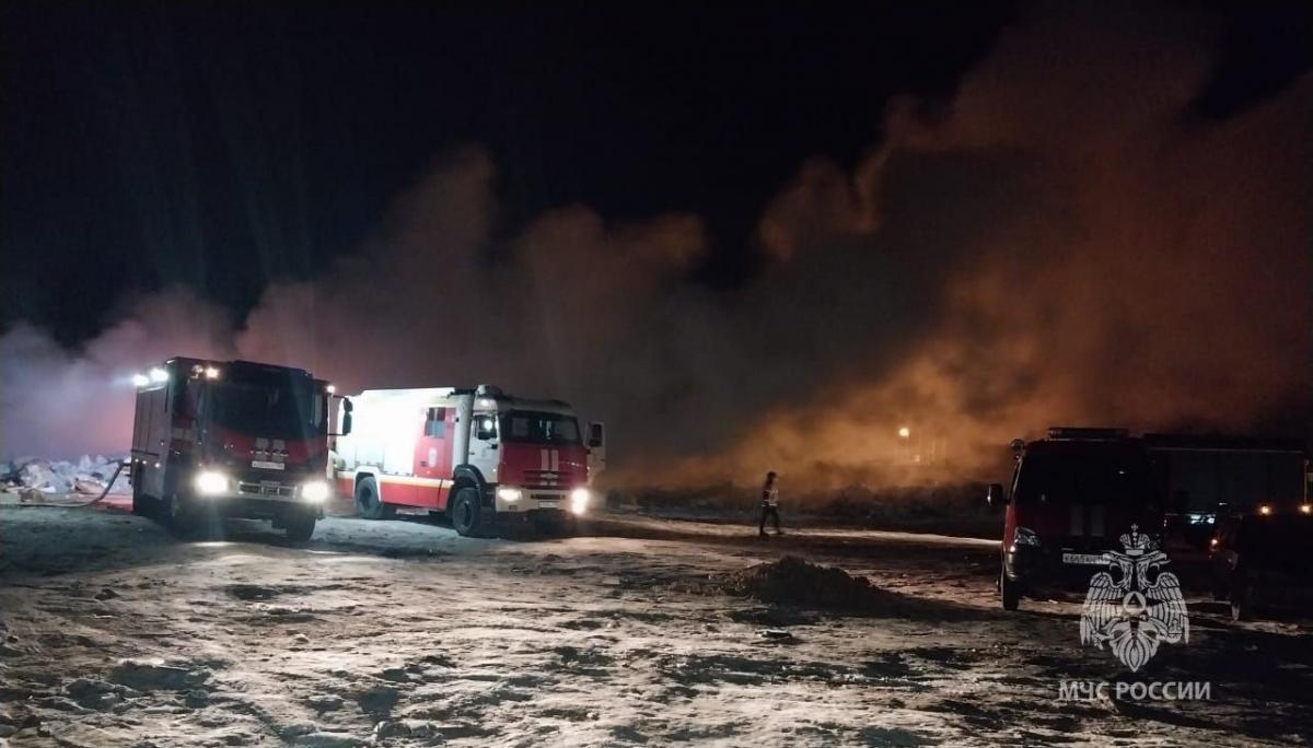 В Екатеринбурге пожар уничтожил несанкционированную свалку