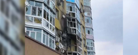 A drone with explosives crashed into an apartment building in the center of Voronezh