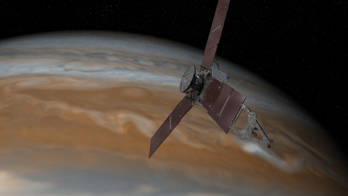 Зонд Juno передал первые данные из окрестностей Юпитера
