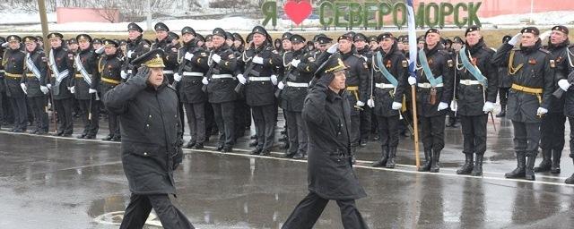 В Североморске прошла первая репетиция парада Победы