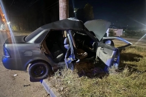 Два человека пострадали в ночном ДТП с легковым автомобилем в Липецке