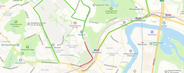 В Красногорске на Пенягинском шоссе 9 апреля ограничат движение