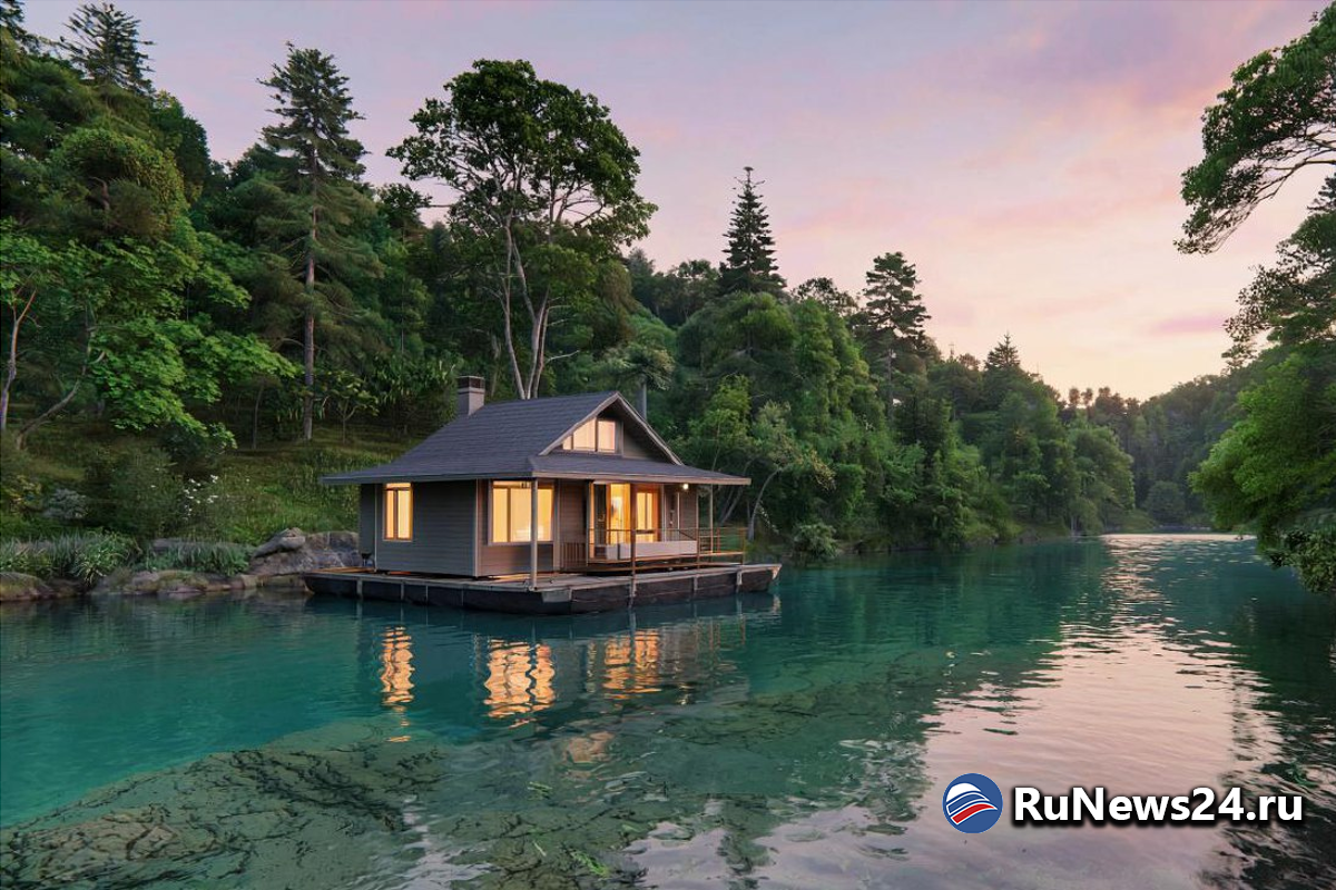 На Волге под Самарой опрокинулся самодельный плавучий дом