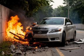 Восемь машин за одну секунду: как Lexus устроил массовое ДТП в центре Казани