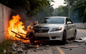 Восемь машин за одну секунду: как Lexus устроил массовое ДТП в центре Казани