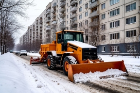 В Звенигороде к уборке снега привлекли всю технику и всех людей, которые были