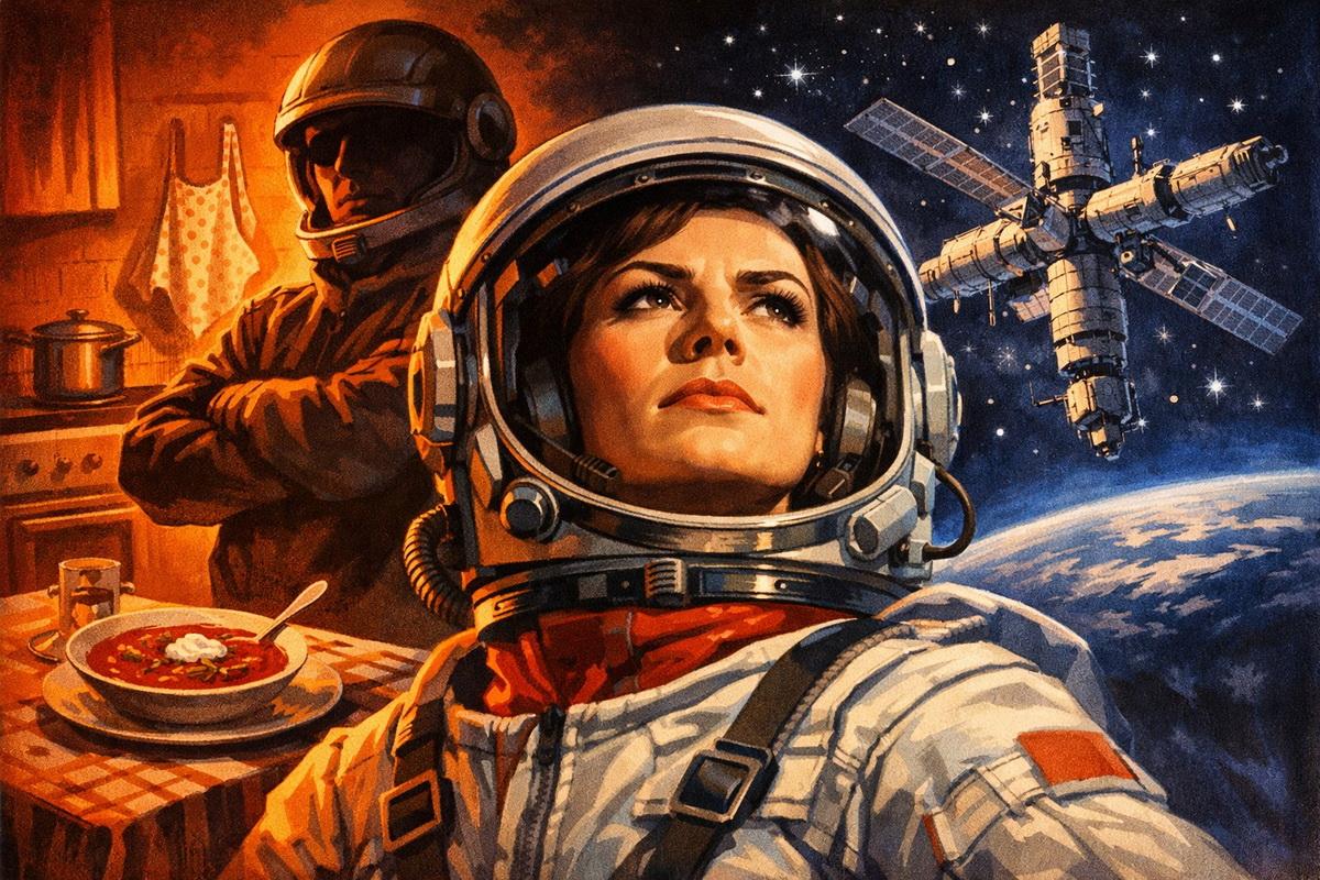 Борщ вместо орбиты: как женщина-космонавт доказала, что ее место не только на кухне. Космическое счастье Рюминых