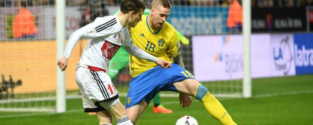 Сборная Швеции разгромила на своем поле команду Белоруссии