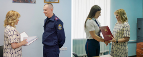 Алена Сокольская вручила клинским следователям награды в честь праздника