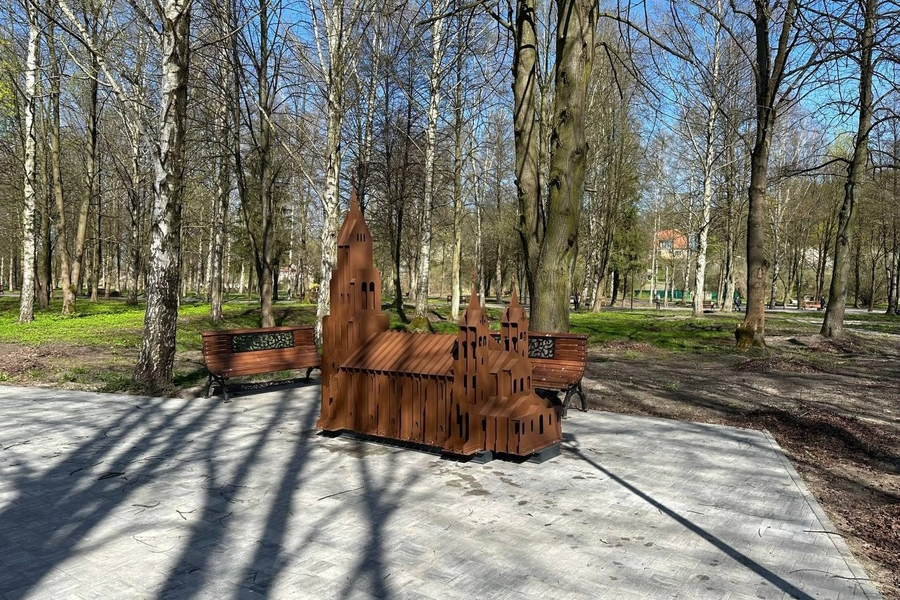 В калининградском Черняховске установили миниатюру Собора Архангела Михаила в парке Победы