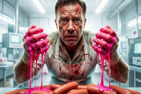 «Розовая слизь» вместо мяса. ВОЗ бьет тревогу: эта колбаса вызывает рак