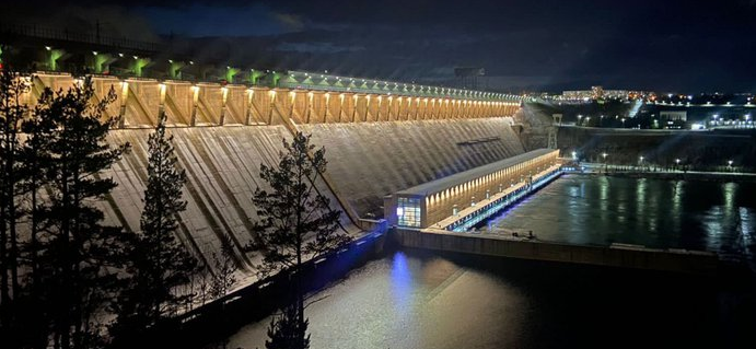Подсветка Братской ГЭС будет торжественно включена вечером 6 декабря