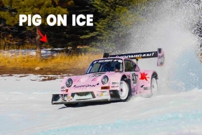 Ken Block's powerful Hoonipigasus conquered an icy track