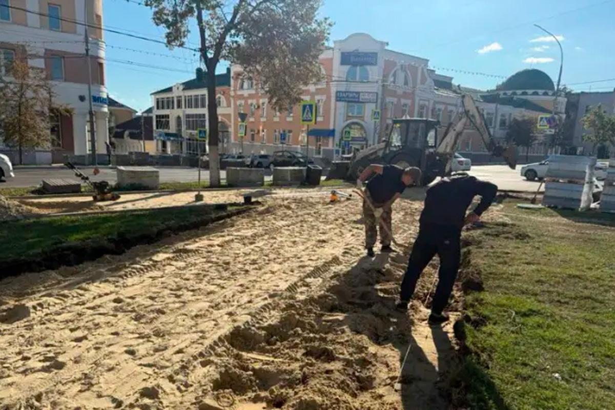 Работы по укладке новой брусчатки стартовали в центре Саранска