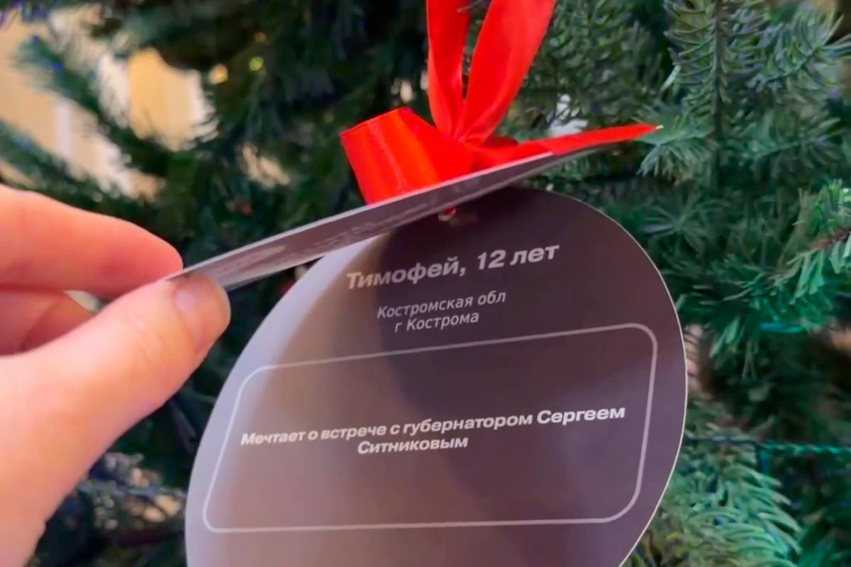 Губернатор Сергей Ситников дал старт акции «Елка желаний», исполнив мечты трех юных костромичей