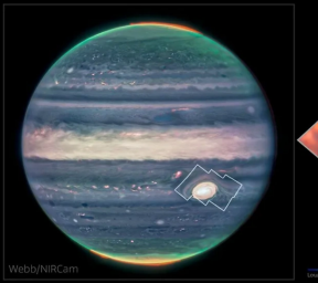 Астрономы заметили странные светящиеся объекты над Юпитером