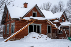 В нескольких населенных пунктах Мордовии зафиксировали обрушение крыш